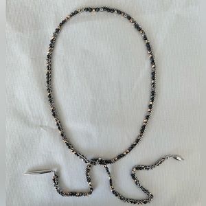 Stella and Dot Zoe Lariat Silver Necklace